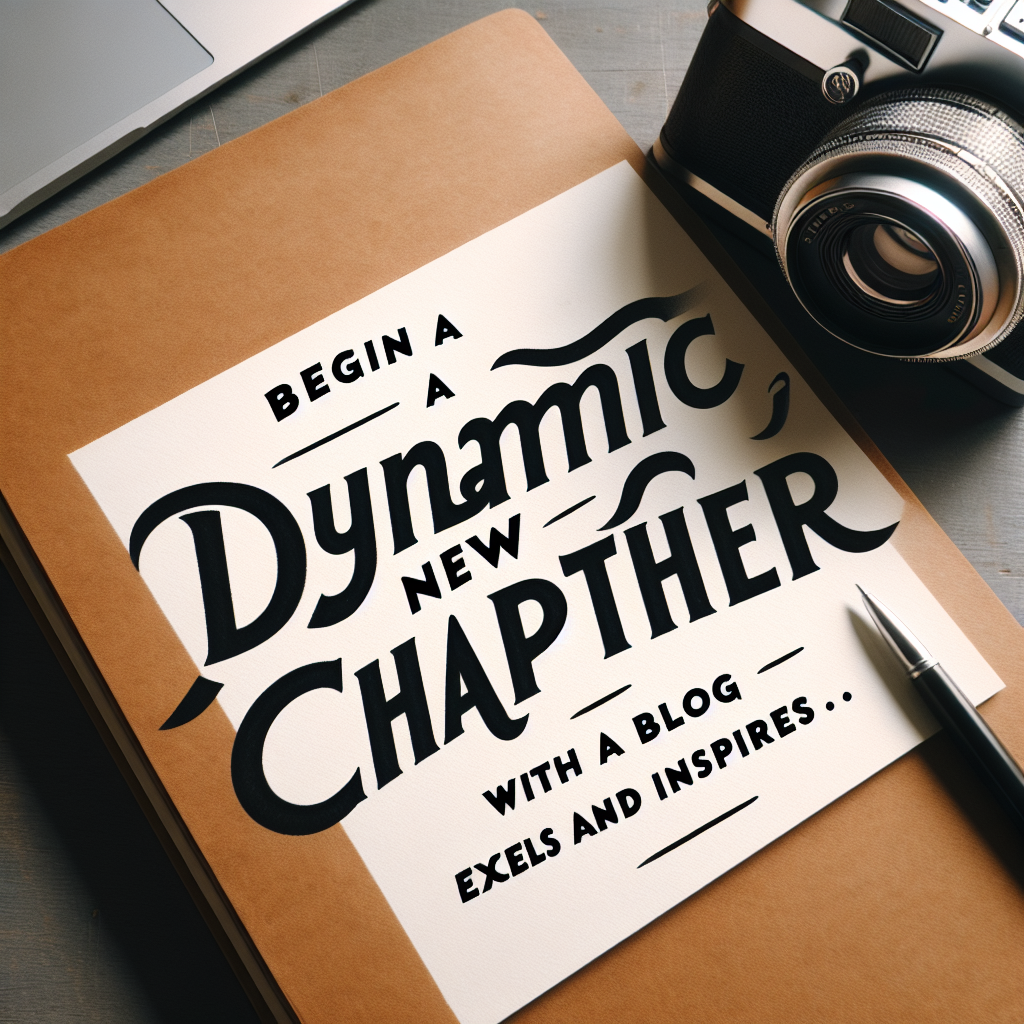 Begin a Dynamic New Chapter With a Blog That Excels and Inspires