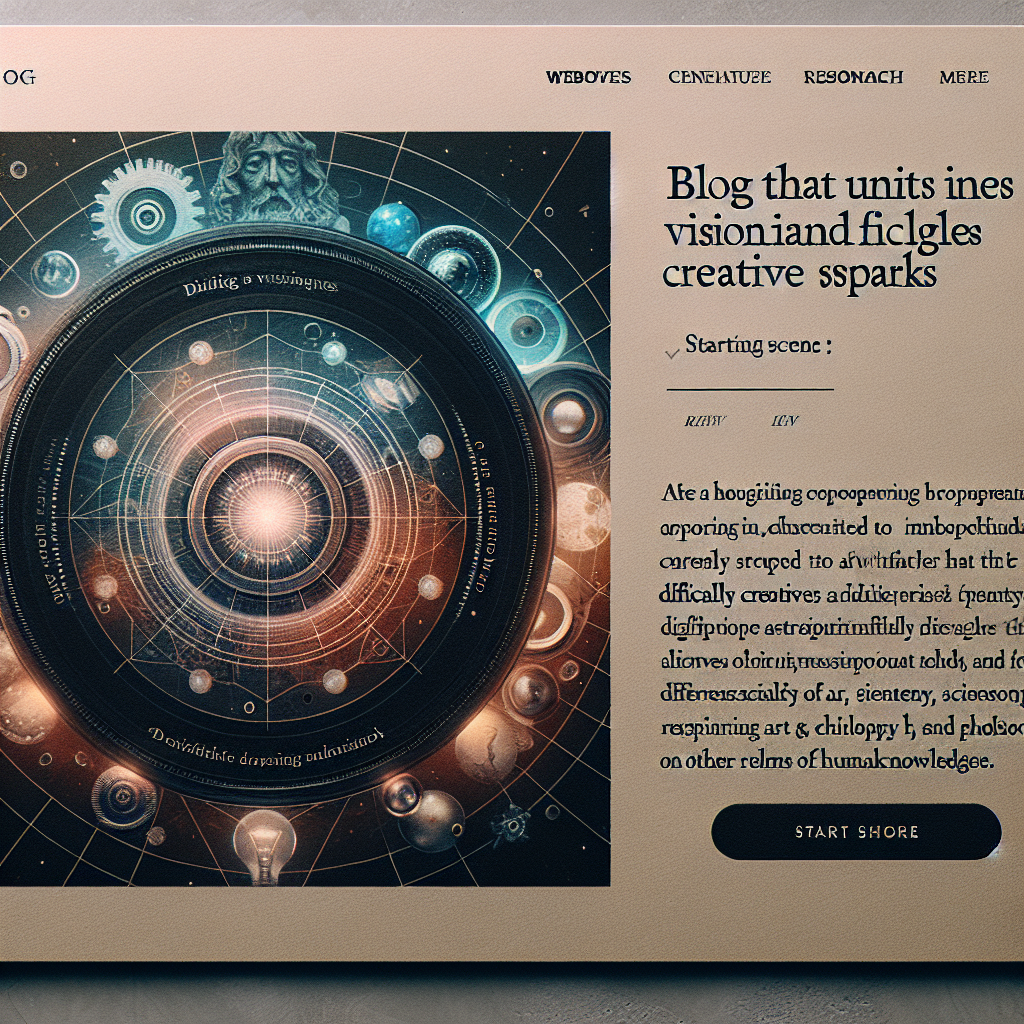 Start a Blog That Unites Visionaries and Kindles Creative Sparks