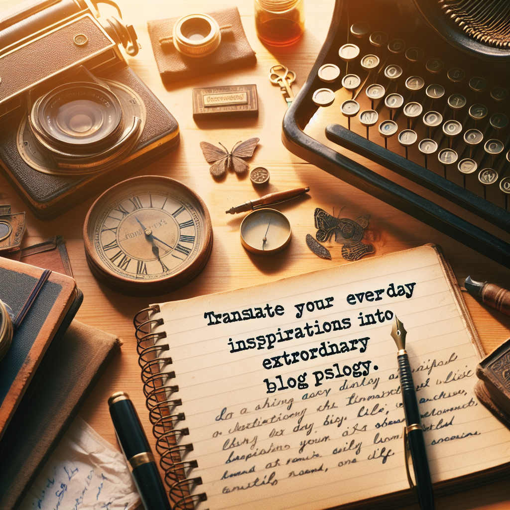 Transform Your Daily Inspirations Into a Remarkable Blog Experience